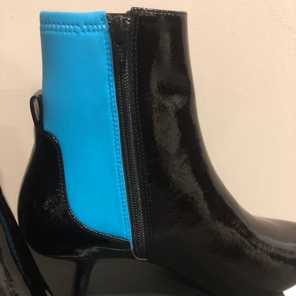 Caverley Black Patent Leather Booties - Picture 2 of 8